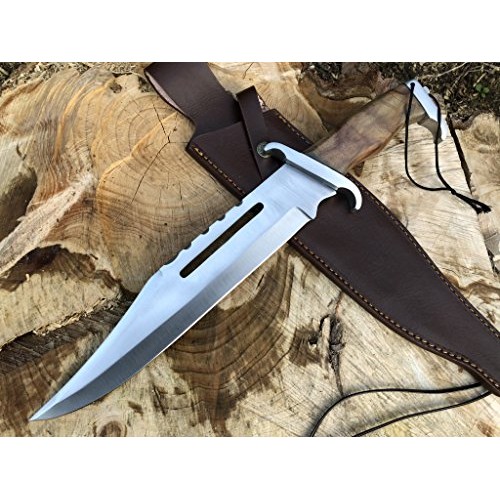 Perkin | 16 Inches Fixed Blade Hunting Knife | Bowie Knife | Leath...