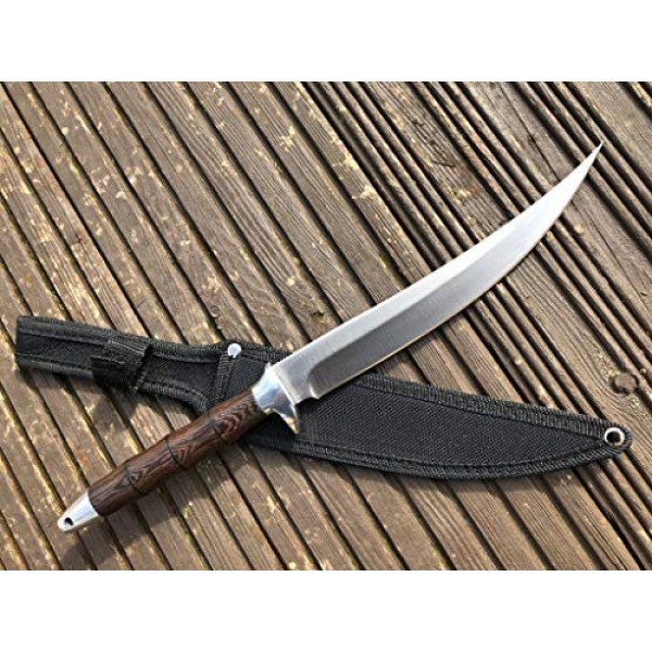Perkin FB902A Hunting Knife with Sheath Fixed Blade Knife
