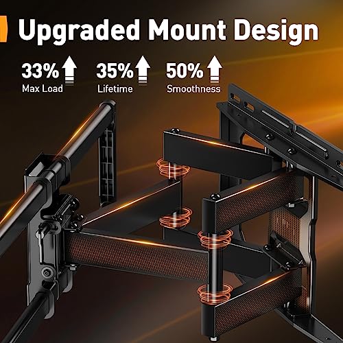 Perlegear UL-Listed Full Motion TV Wall Mount for 40–85 Inch Flat ...