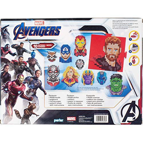 Perler PER8054346 Marvel Avengers Fuse Bead Kit, 4503pc, 10 Patter...