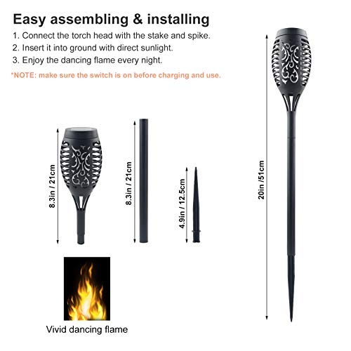 Permande 16 Pack Upgraded Solar Lights Outdoor, Mini Solar Torch L...