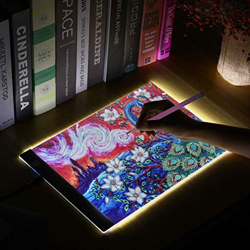 A4 LED Light Pad for Diamond Painting, Super Bright USB Powered Li...