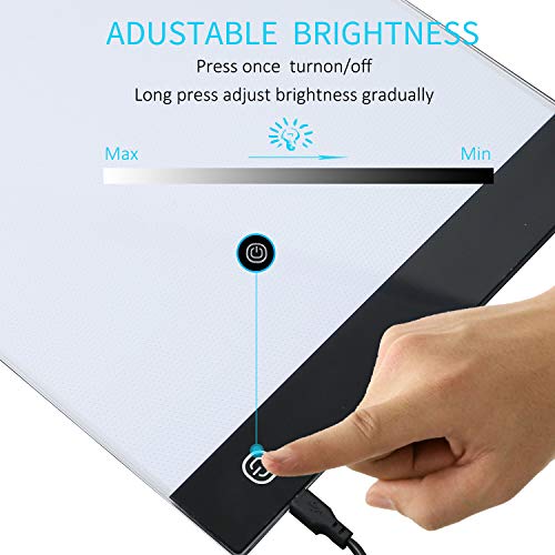 A4 LED Light Pad for Diamond Painting, Super Bright USB Powered Li...