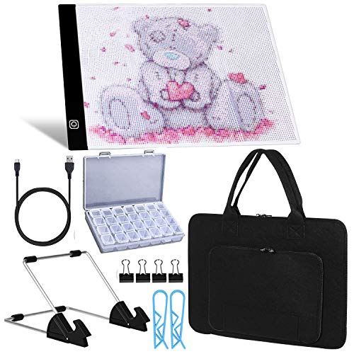 A4 LED Light Pad for Diamond Painting, Super Bright USB Powered Li...
