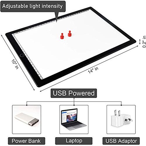 Magnetic A4 LED Light Pad for Diamond Painting, Super Bright USB P...