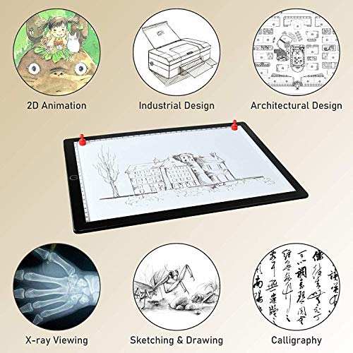 Magnetic A4 LED Light Pad for Diamond Painting, Super Bright USB P...