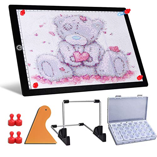 Magnetic A4 LED Light Pad for Diamond Painting, Super Bright USB P...