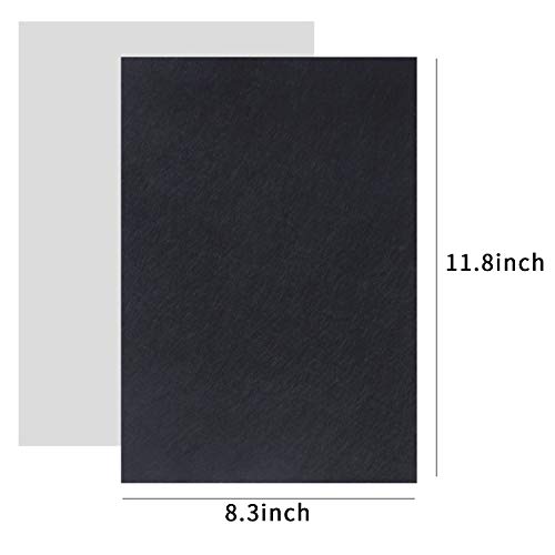Perzodo 8 Pieces Self Adhesive Black Crafting Felt Fabric Back She...