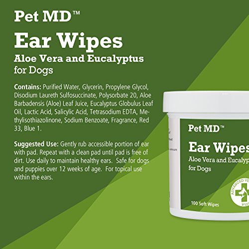 Pet MD - Dog Ear Cleaner Wipes - Otic Cleanser for Dogs to Stop Ea...