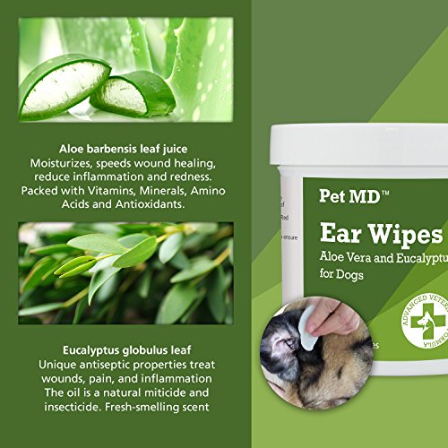 Pet MD - Dog Ear Cleaner Wipes - Otic Cleanser for Dogs to Stop Ea...