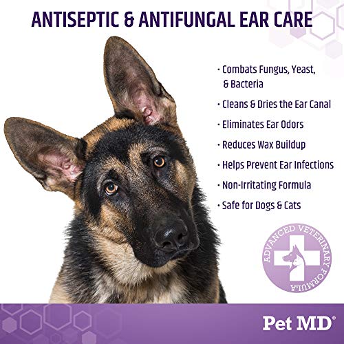 Pet MD Veterinary Tris Flush Cat & Dog Ear Cleaner - Dog Ear Infec...