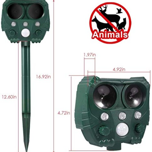 Dog Cat Repellent, 2020 Ultrasonic Pest Repellent with Motion Sens...