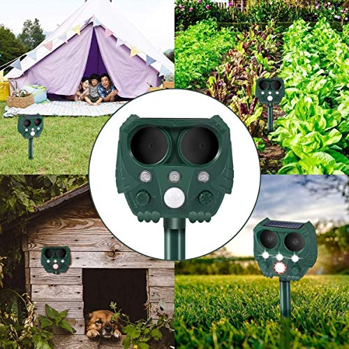 Dog Cat Repellent, 2020 Ultrasonic Pest Repellent with Motion Sens...