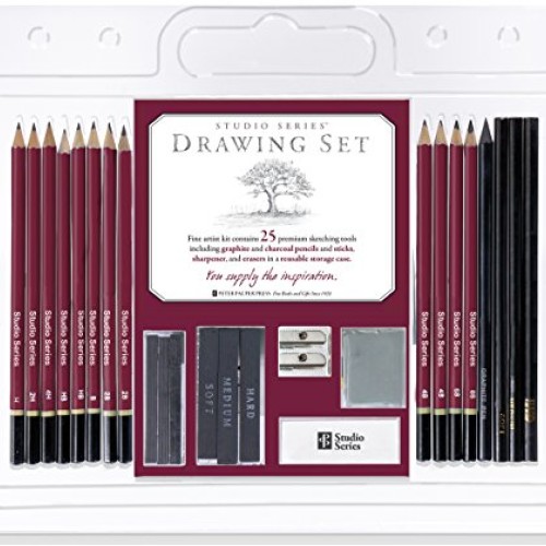 Studio Series 25-Piece Sketch & Drawing Pencil Set Artists Penci...