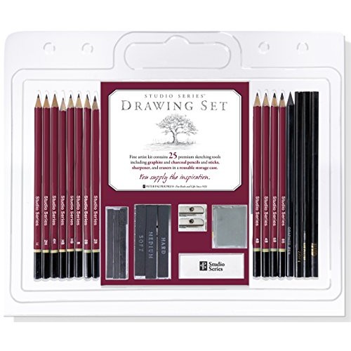 Studio Series 25-Piece Sketch & Drawing Pencil Set Artists Penci...