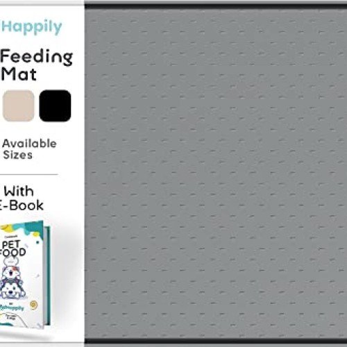 PetHappily Dog Food Mat - Raised Edges Dog Mat for Food and Water ...