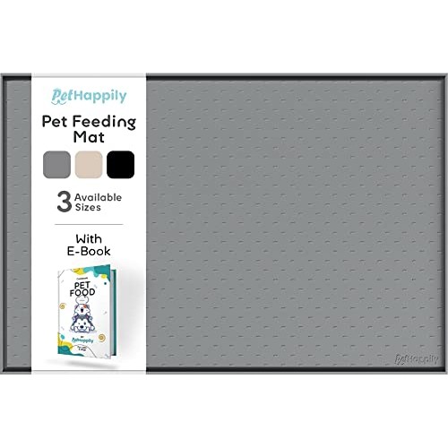 PetHappily Dog Food Mat - Raised Edges Dog Mat for Food and Water ...