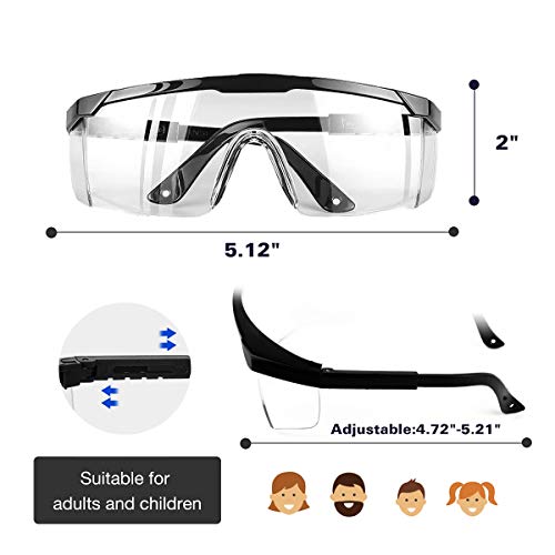 PETLESO Safety Goggles Anti Fog Safety Glasses, Protective Eyewear...