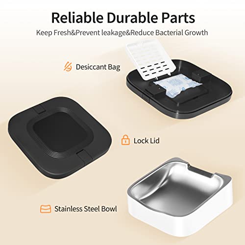 Petour Automatic Cat Feeder, 4L Pet Dry Food Dispenser with Stainl...