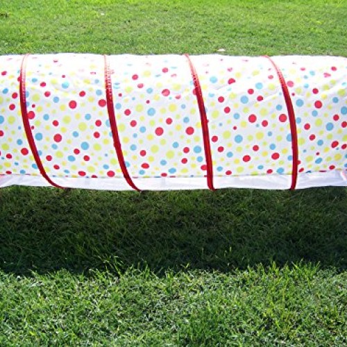 Petra Boys and Girls Polka Dot Tunnel Play Tent. Indoor, Outdoor, ...