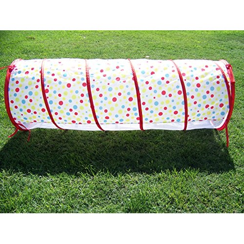 Petra Boys and Girls Polka Dot Tunnel Play Tent. Indoor, Outdoor, ...