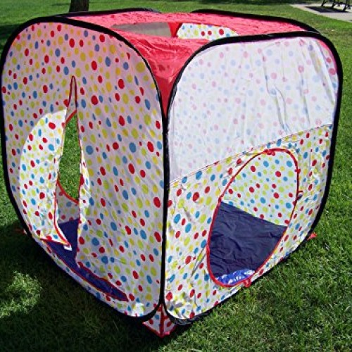 Petra Boys and Girls Polka Dot Tunnel Play Tent. Indoor, Outdoor, ...