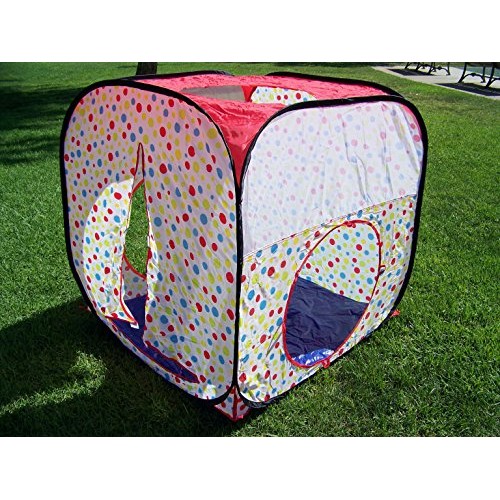 Petra Boys and Girls Polka Dot Tunnel Play Tent. Indoor, Outdoor, ...