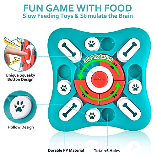 Dog Puzzle Toys, Squeaky Treat Dispensing Dog Enrichment Toys for ...