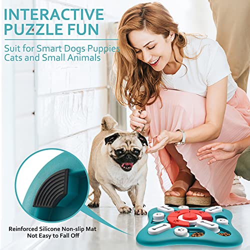 Dog Puzzle Toys, Squeaky Treat Dispensing Dog Enrichment Toys for ...