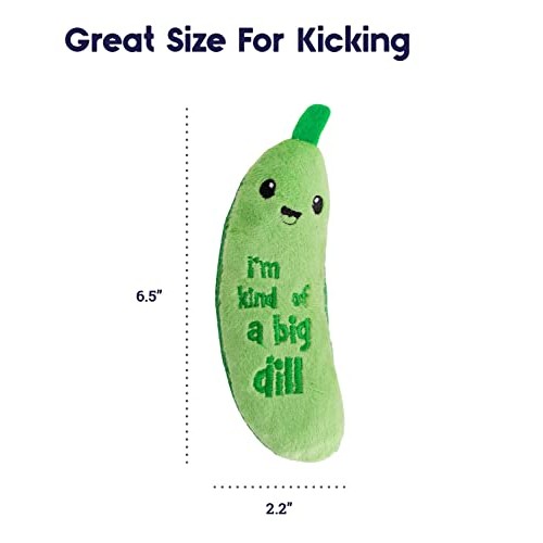 Petstages Crunchy Pickle Kicker Dental Catnip Cat Toy