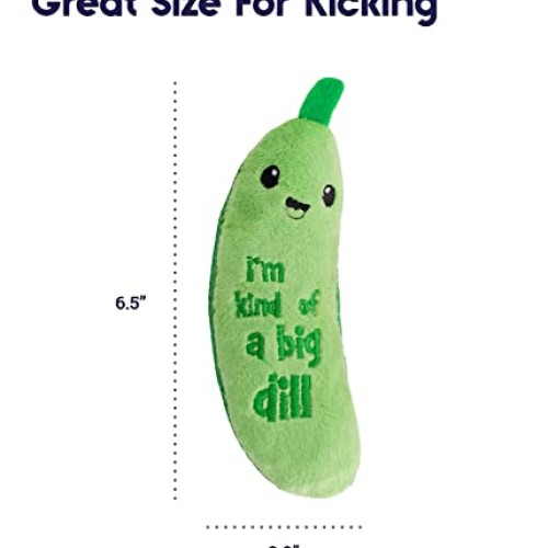 Petstages Crunchy Pickle Kicker Dental Catnip Cat Toy