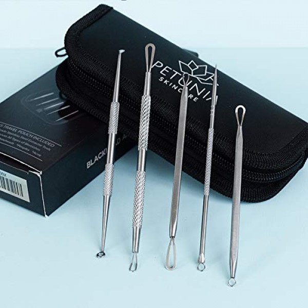 5 Piece Set Blackhead Remover and Acne Extractor Kit Specifically ...