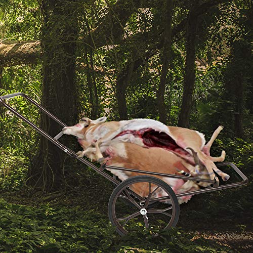 PEXMOR Folding Deer Cart, 500lbs. Capacity Game Hauler Utility, Ge...