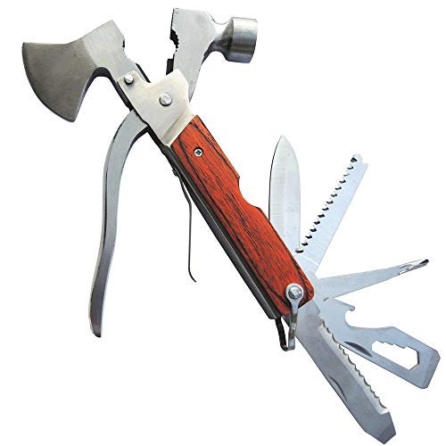 PEYOND Portable Multipurpose Multitool Camping Hatchet Survival Ha...