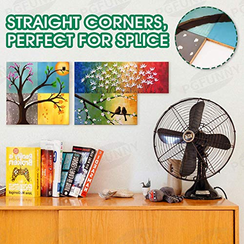 PGFUNNY 100 Pieces Unfinished Wood Pieces 4 x 4 Squares Round Wo...