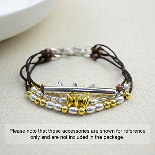 Pandahall 1Box/450pcs 6 Colors 4mm Brass Half Round Open Crimp Bea...