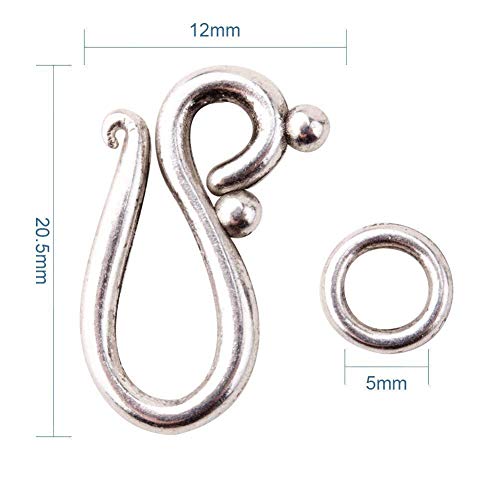 Pandahall 40 Sets 20.5mm Drop Tibetan Silver Toggle Clasps, Lead F...