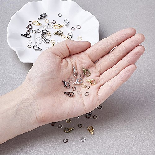 Pandahall 6 Colors Jewelry Finding Kits with 12mm Open Jump Rings ...