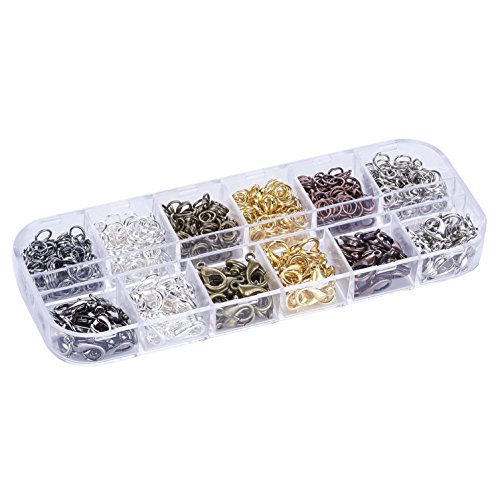 Pandahall 6 Colors Jewelry Finding Kits with 12mm Open Jump Rings ...