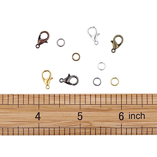 Pandahall 6 Colors Jewelry Finding Kits with 12mm Open Jump Rings ...