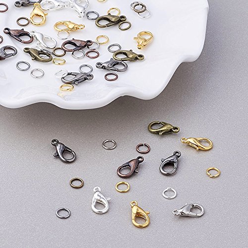Pandahall 6 Colors Jewelry Finding Kits with 12mm Open Jump Rings ...