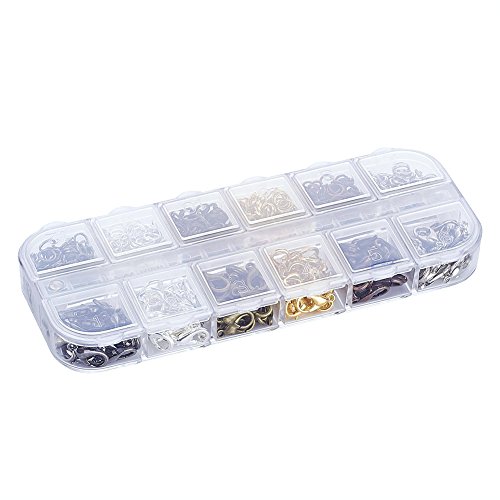 Pandahall 6 Colors Jewelry Finding Kits with 12mm Open Jump Rings ...