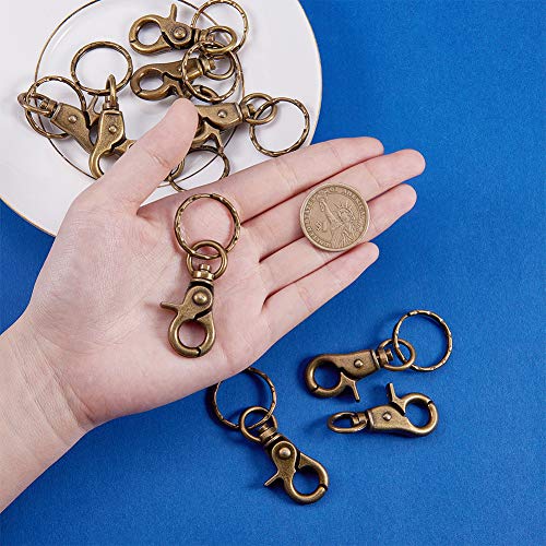 PandaHall Elite 10 Pieces Iron Lobster Claw Clasps Swivel Lanyards...
