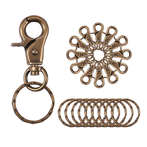 PandaHall Elite 10 Pieces Iron Lobster Claw Clasps Swivel Lanyards...