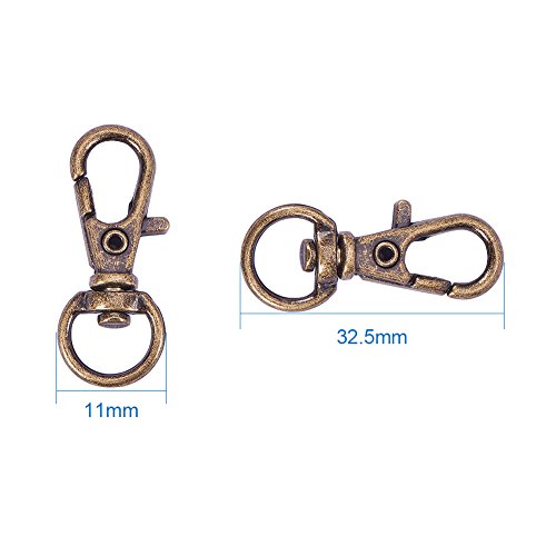 PandaHall Elite 100 Pieces Iron Lobster Claw Clasps Swivel Lanyard...