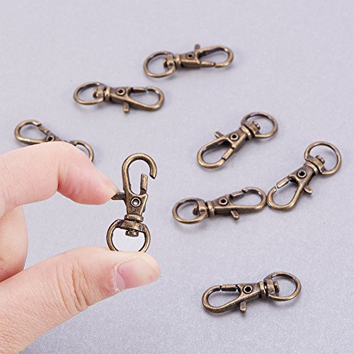 PandaHall Elite 100 Pieces Iron Lobster Claw Clasps Swivel Lanyard...