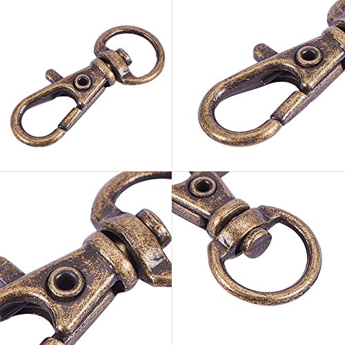 PandaHall Elite 100 Pieces Iron Lobster Claw Clasps Swivel Lanyard...