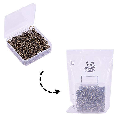 PandaHall Elite 100 Pieces Iron Lobster Claw Clasps Swivel Lanyard...