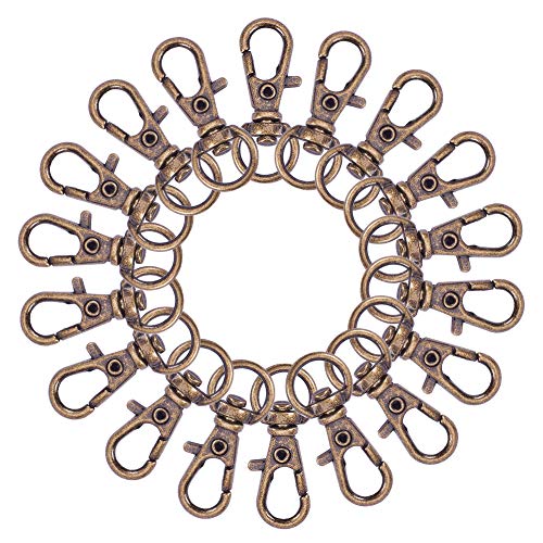 PandaHall Elite 100 Pieces Iron Lobster Claw Clasps Swivel Lanyard...