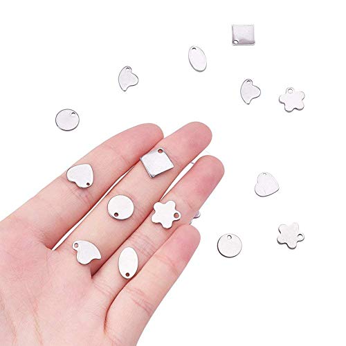PandaHall Elite 120 Pcs 304 Stainless Steel Flat Blank Stamping Ta...